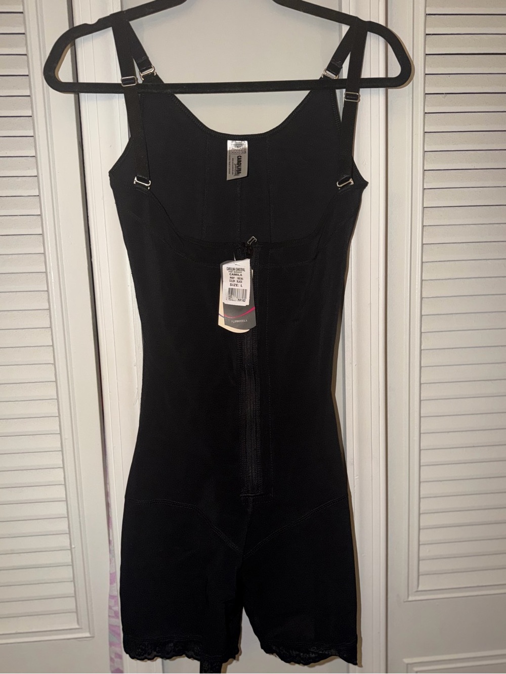 Women's Black Shapewear Dress with Adjustable Straps
